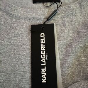 Karl Lagerfeld Men's Crewneck Sweater in Gray